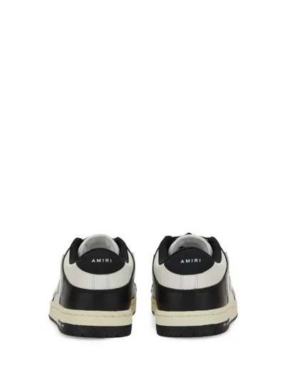 Amiri Multicolor Leather And Fabric Bandana Denim Skel Sneakers In White