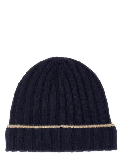 Brunello Cucinelli Men English Rib Cashmere Knit Beanie