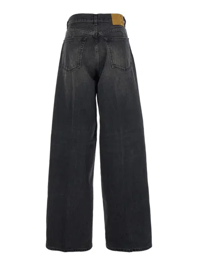 Haikure Loose Fit Denim Trousers In Black