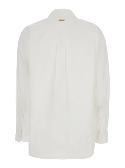 Michael Michael Kors Poplin Btn Dn Bf Shirt In Neutral