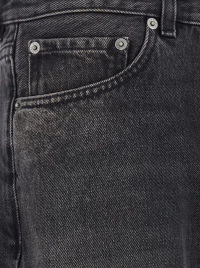 Haikure Loose Fit Denim Trousers In Black