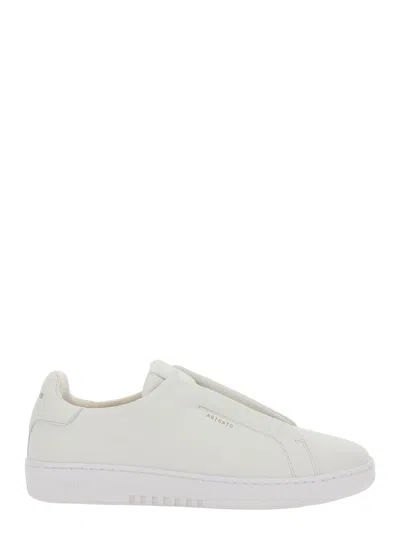Axel Arigato Dice Laceless White Low Top Slip-on Sneakers In Suede Man In White