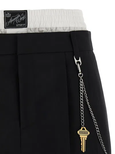 Alexander Wang Pre-styled Pleated Skort With Chain Clothing In Black