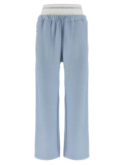 Alexander Wang T Wide Leg W/ Logo Elastic Exposed Brief Joggers