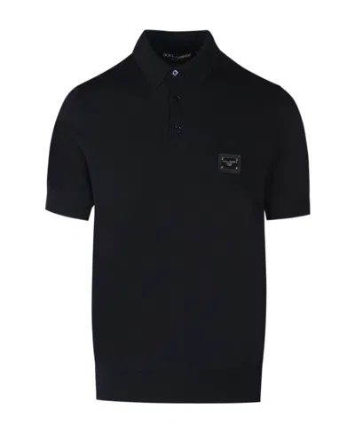 Dolce & Gabbana Cotton Polo Shirt With Buttoned Collar And Ribbed Accents