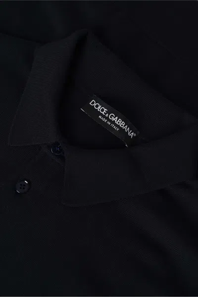 Dolce & Gabbana Cotton Polo Shirt With Buttoned Collar And Ribbed Accents