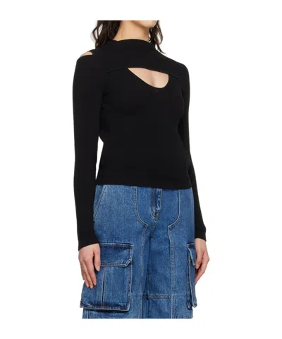 Juunj Openwork Slit Knit Sweater