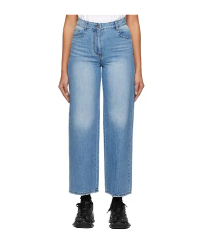 Juunj Wide-leg Denim Trousers In Blue