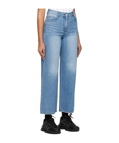 Juunj Wide-leg Denim Trousers In Blue