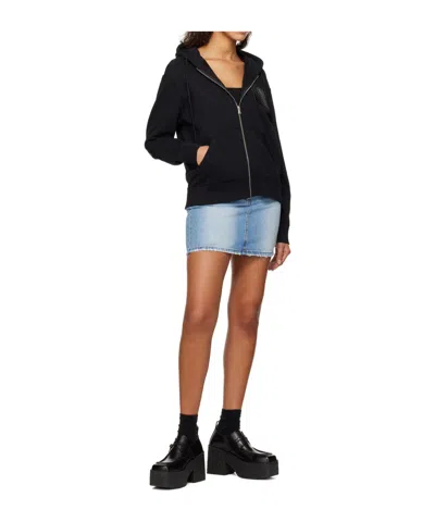 Juunj Blue Destroyed Denim Miniskirt In Blue