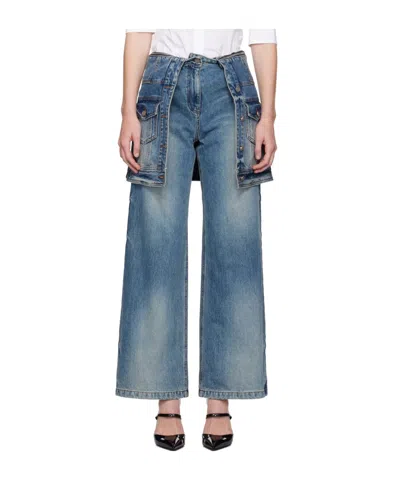 Juunj Layered Panelled Jeans In Blue