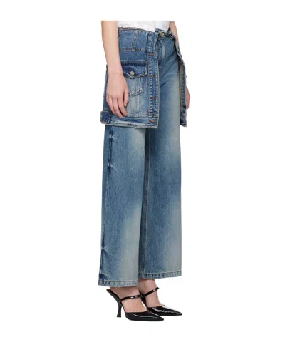 Juunj Layered Panelled Jeans In Blue