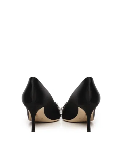 Manolo Blahnik Asapump Satin Pumps In Black