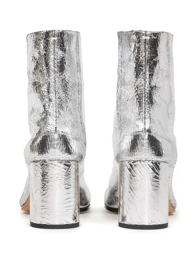 Maison Margiela Silver Tabi Leather Boots