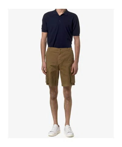 K-way Cargo Pocket Shorts In Brown
