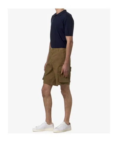 K-way Cargo Pocket Shorts In Brown