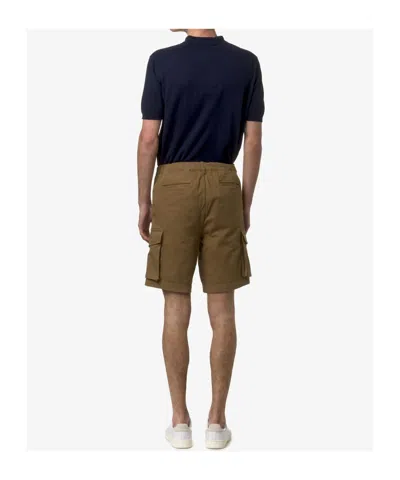 K-way Cargo Pocket Shorts In Brown