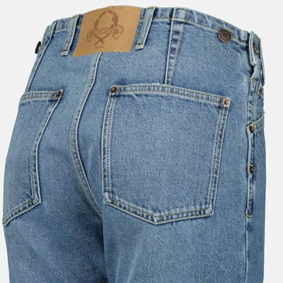 Moschino Belt Loop Denim Trousers In Blue