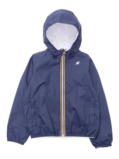 K-way Kids P. Jake Plus.2 Reversible Jacket In Blue