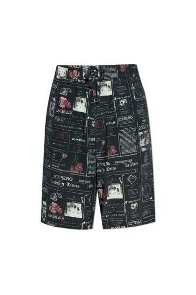 Iceberg Pattern-printed Shorts In Multi