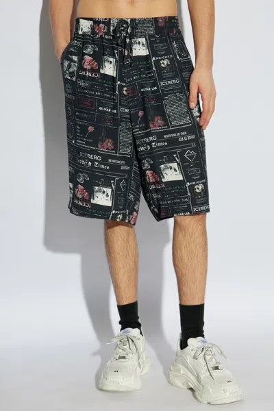 Iceberg Pattern-printed Shorts In Multi