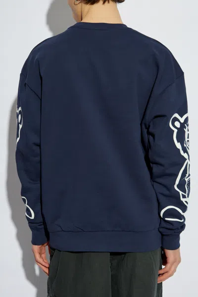 Iceberg Logo Embroidered Crewneck Sweatshirt In Blue