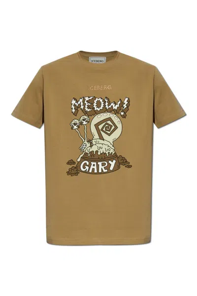 Iceberg X Spongebob Squarepants T-shirt In Brown
