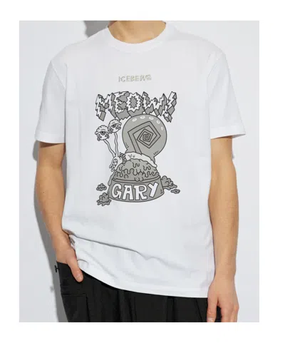 Iceberg X Spongebob Squarepants Jersey T-shirt In White