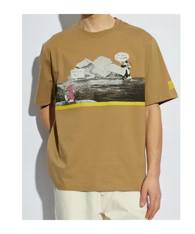 Iceberg Pattern-printed Crewneck T-shirt In Brown