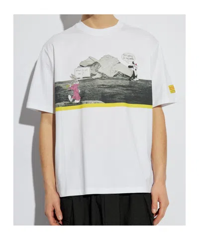 Iceberg Pattern-printed Crewneck T-shirt In White