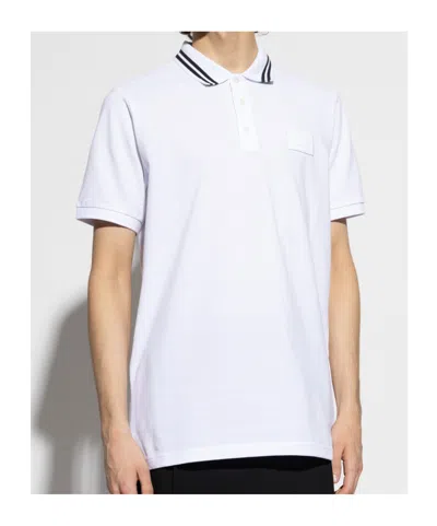 Iceberg Logo Patch Short-sleeved Polo Shirt In White