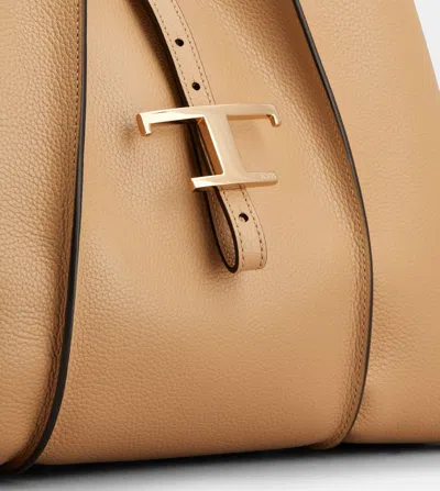 Tod's T Timeless Shopping Bag In Leather Small