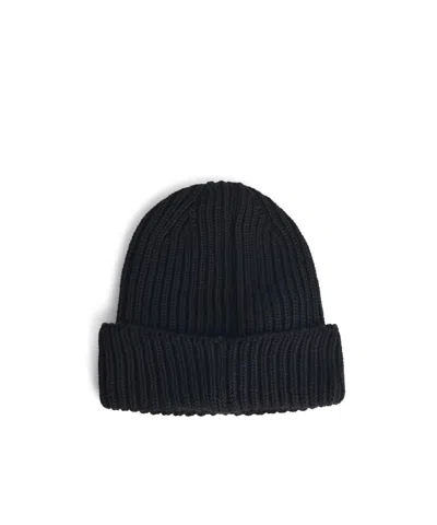 C.p. Company Cp Company Merino Wool Goggle Beanie In Black