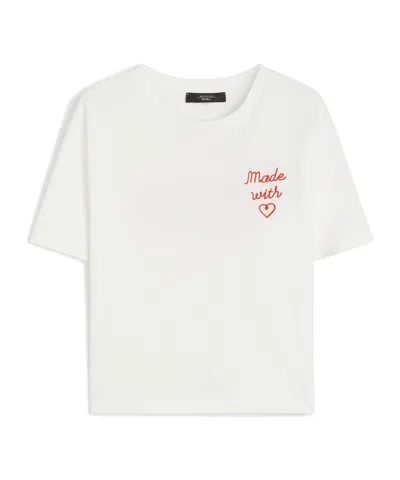 Weekend Max Mara Acline Jersey Short Sleeved T-shirt In White