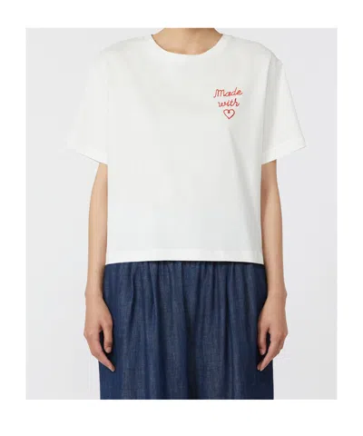Weekend Max Mara Acline Jersey Short Sleeved T-shirt In White