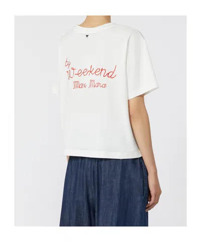 Weekend Max Mara Acline Jersey Short Sleeved T-shirt In White