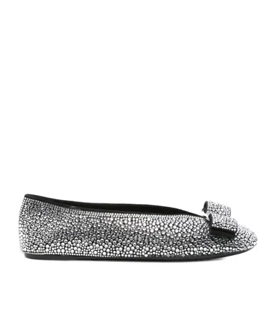 Ferragamo Crystal-embellished Ballet Flat