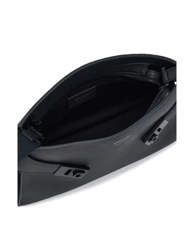 Ferragamo Black Messenger Bags Men In Red