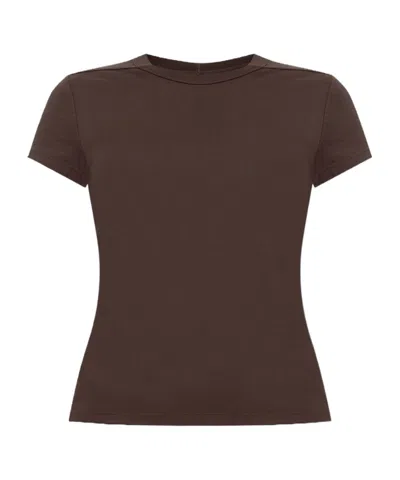 Rick Owens Short Sleeve T-shirt In Brown