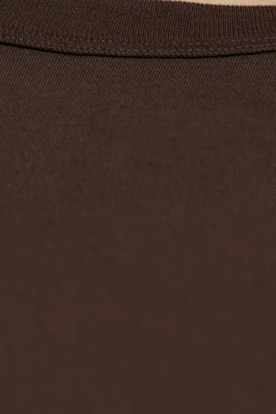 Rick Owens Short Sleeve T-shirt In Brown