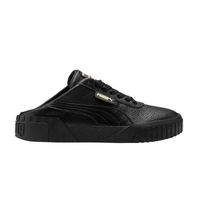 Pre-owned Puma Wmns Cali Mule 'black Metallic Gold'
