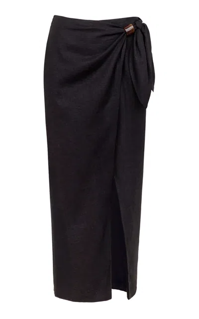 Vix Luna Knotted Midi Skirt