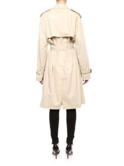Shop Saint Laurent Trench Coat In Mastic Clair|beige