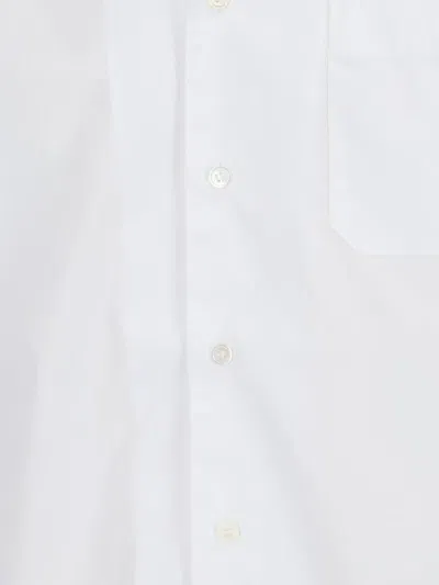 Marni White Poplin Bowling Hidden Logo Shirt In White
