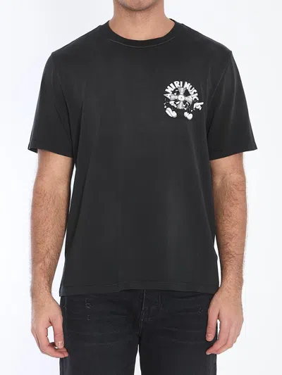 Amiri Music Record Print T-shirt In Black