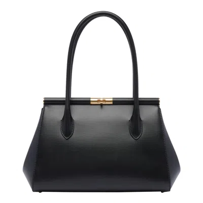 Dolce & Gabbana Black Leather Top Handle Bag