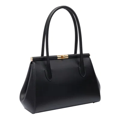 Dolce & Gabbana Black Leather Top Handle Bag
