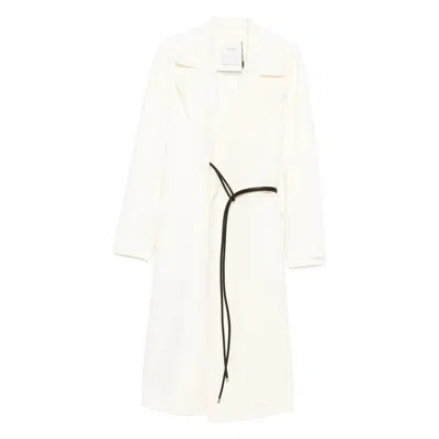 Sportmax Double-faced Robe Coat Clothing In Neutral