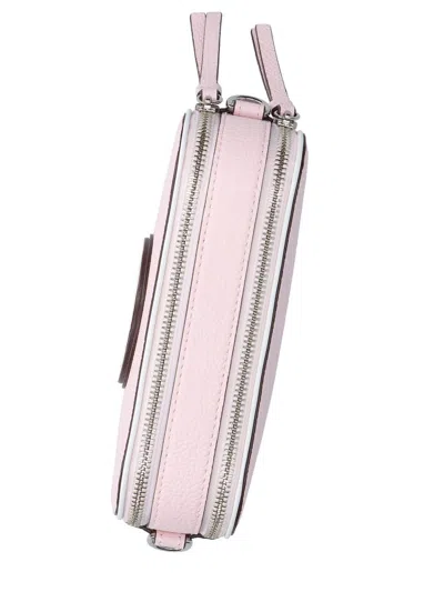 Tory Burch Miller Patent Border Mini Crossbody Bag Pale Pink In Pink