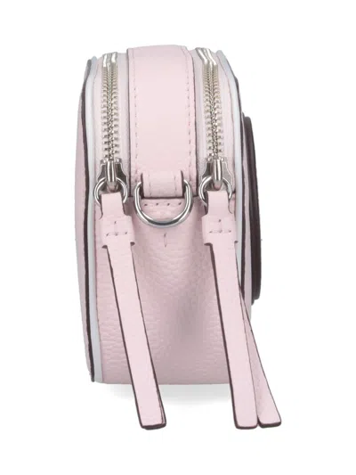 Tory Burch Miller Patent Border Mini Crossbody Bag Pale Pink In Pink